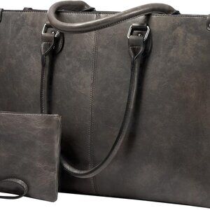 Laptop Bag for Women, 15.6 inch Laptop Tote Bag Vintage Work Bags for Women Comp